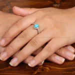 انگشتر فیروزه عجمی زنانه کد 35359