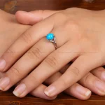 انگشتر فیروزه عجمی زنانه کد 35365