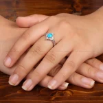 انگشتر فیروزه عجمی زنانه کد 35367