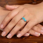 انگشتر فیروزه عجمی زنانه کد 35371