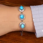 دستبند فیروزه زنانه کد 35374