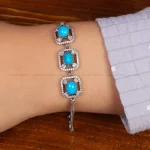 دستبند فیروزه زنانه کد 35375