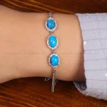 دستبند فیروزه زنانه کد 35377