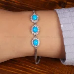 دستبند فیروزه زنانه کد 35378
