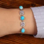 دستبند فیروزه زنانه کد 35379