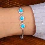 دستبند فیروزه زنانه کد 35382