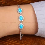 دستبند فیروزه زنانه کد 35388
