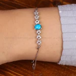 دستبند فیروزه زنانه کد 35390