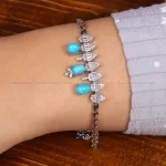 دستبند فیروزه زنانه کد 35391