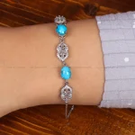 دستبند فیروزه زنانه کد 35395