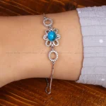 دستبند فیروزه زنانه کد 35396