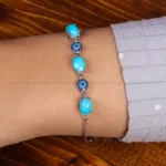 دستبند فیروزه زنانه کد 35397