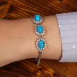 دستبند فیروزه زنانه کد 35398