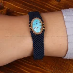 دستبند فیروزه زنانه کد 35402
