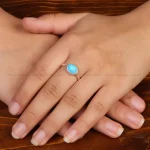 انگشتر فیروزه عجمی زنانه کد 35407