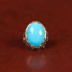 انگشتر فیروزه عجمی مردانه کد 35440